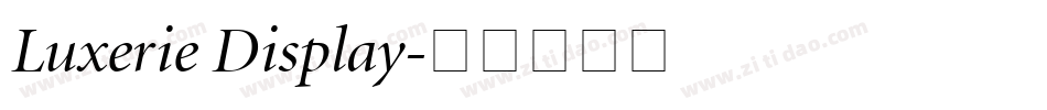 Luxerie Display字体转换